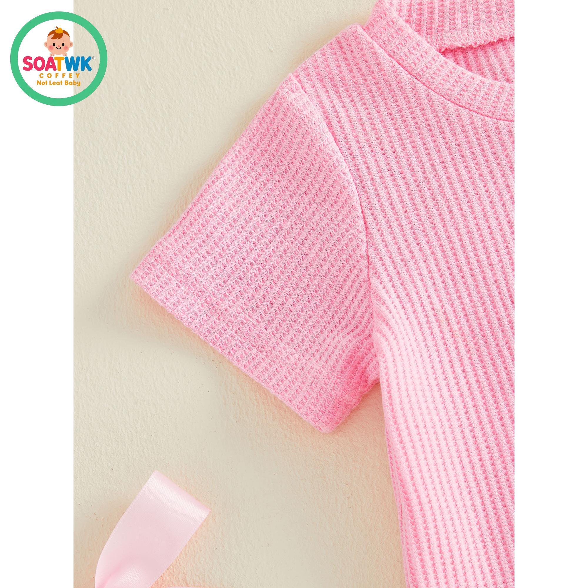 Baby Girls Birthday Outfit, Short Sleeve Embroidery Duck T-shirt with Striped Shorts Summer 2-piece Outfit