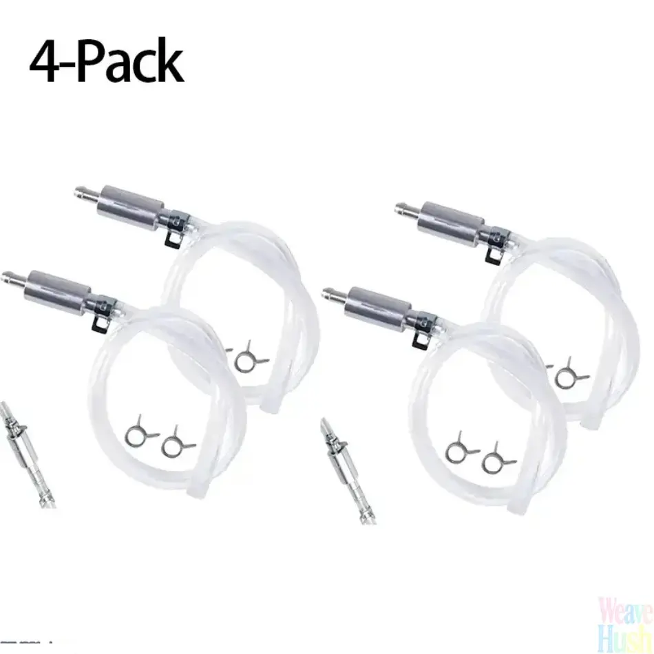 2/4 Pack Brake Bleeder Hose Kit with Metal Clamps & One-Way Check Valves, Universal Hydraulic Brake Clutch Bleeding Tool for Cars Motorcycles ATVs, Auto Repair Maintenance Accessory