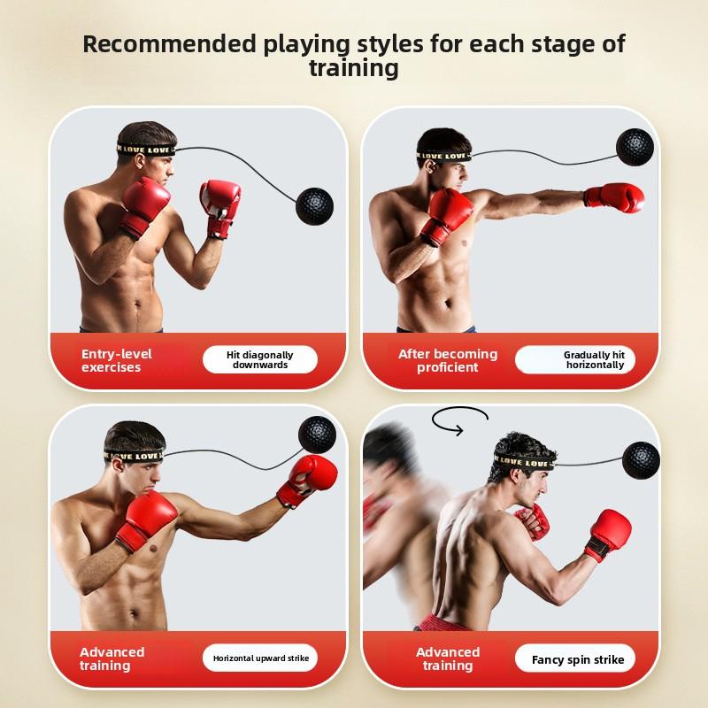 Head-mounted boxing reaction ball concentration attention training ball Decompression adult fitness rebound speed ball Head-mounted boxing reaction ball concentration attention training ball Decompression adult fitness rebound speed ball
