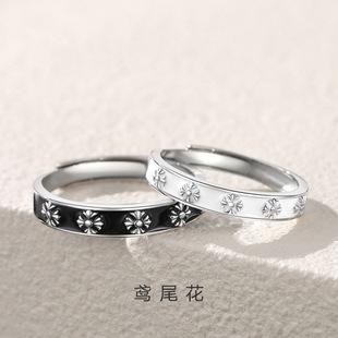 The Little Prince and the Fox couple rings, a pair of trendy and unique open rings, fashionable and fresh cartoon couple rings