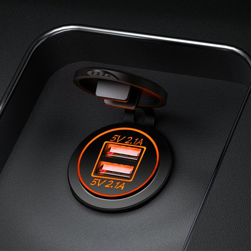 Car, motorcycle, RV, boat dual-port dual-aperture mobile phone charger modification accessories