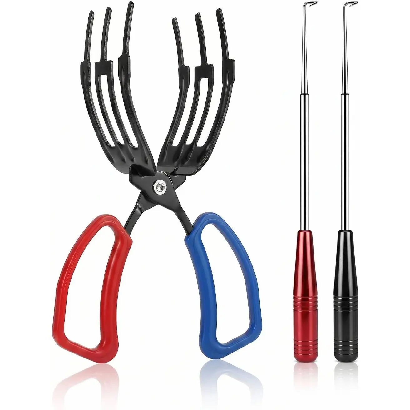 Metal Fish Gripper 3 Claw with Hook Remover Tool,  Fish Grabber/Control Clamp 3 Packs for Freshwater Angling, Heavy Duty Fish Holder for Caught Fishing Gadgets | Fish Hook Remover Stainless Steel Multi-Functional Lightweight