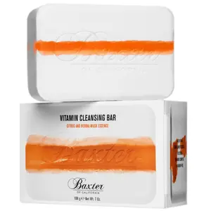 Men's Vitamin Cleansing Bar with Citrus & Herbal Musk Essence, Suitable for All Skin Types, 7 Oz, Perfect Holiday Gift