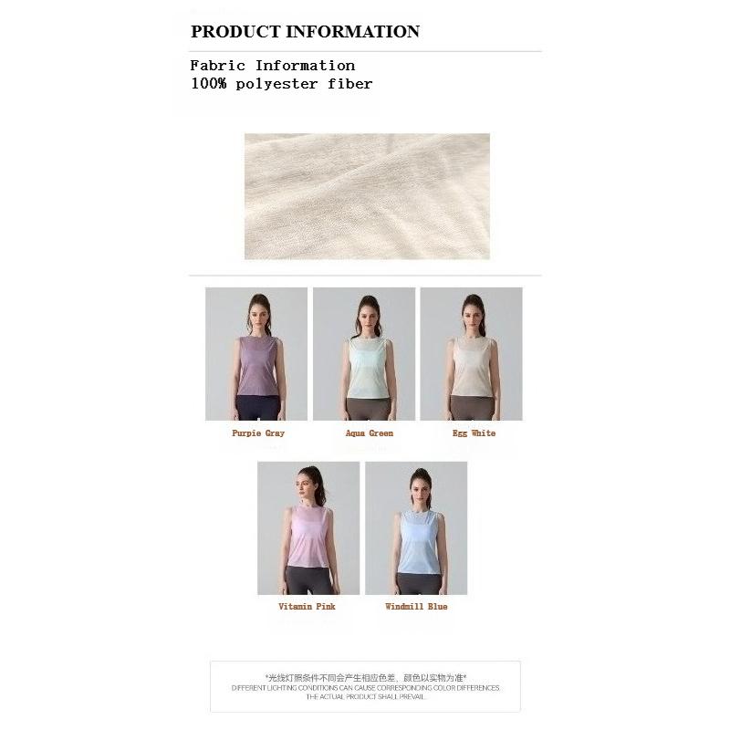 Spring and summer loose sleeveless blouse quick-drying breathable yoga clothes side pumping vest workout tops baggy gym fits oversized shirts