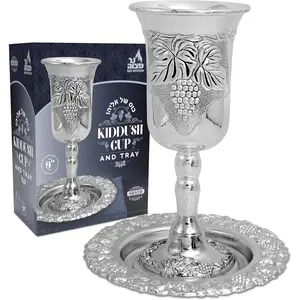 Extra Large Elijah Cup for Passover - Premium Quality Silver Plated Elijah's Cup - Passover Gifts For Adults