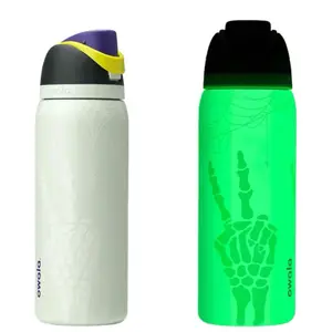Owala 32oz Skeleton Web Insulated Water Tumbler - Glow-in-the-Dark, Leak-Proof, BPA-Free, Durable, Reusable, Lightweight, Stylish, Portable, Car-Compatible Water Bottle for Outdoor Fun, Ideal for Tea, Water Bottles