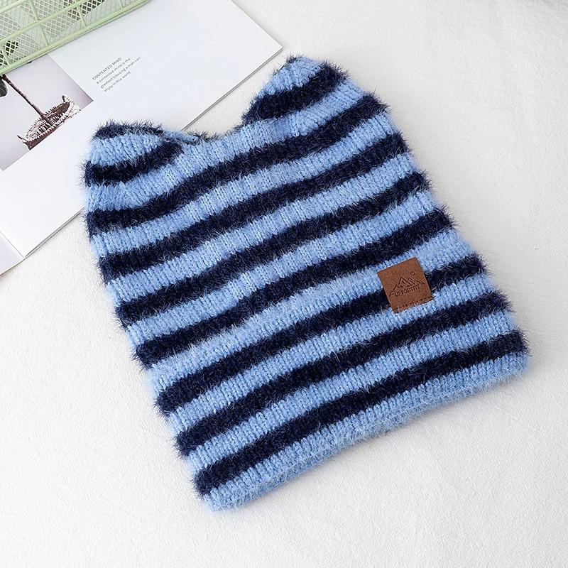Women's Plush Winter Hat With Fluffy Ears,Cozy Cat Ear Design,Fashion Y2K Beanie For Women