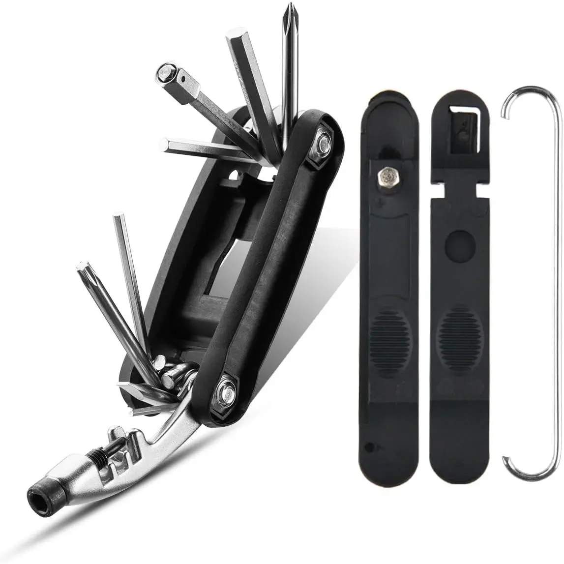 12-in-1 Bike Multitool, Portable Bicycle Repair Tool Kit with Allen Wrenches, Screwdrivers & Chain Breaker, Compact Cycling Tool for Road & Mountain Bikes