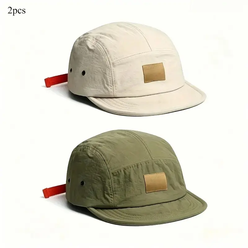 2pcs  Vintage Japanese Streetwear Snapback Cap | Retro Hip-Hop Duckbill Hat for Men | Breathable Quick-Dry Polyester | Lightweight Non-Stretch Baseball Cap | Urban Fashion Accessory