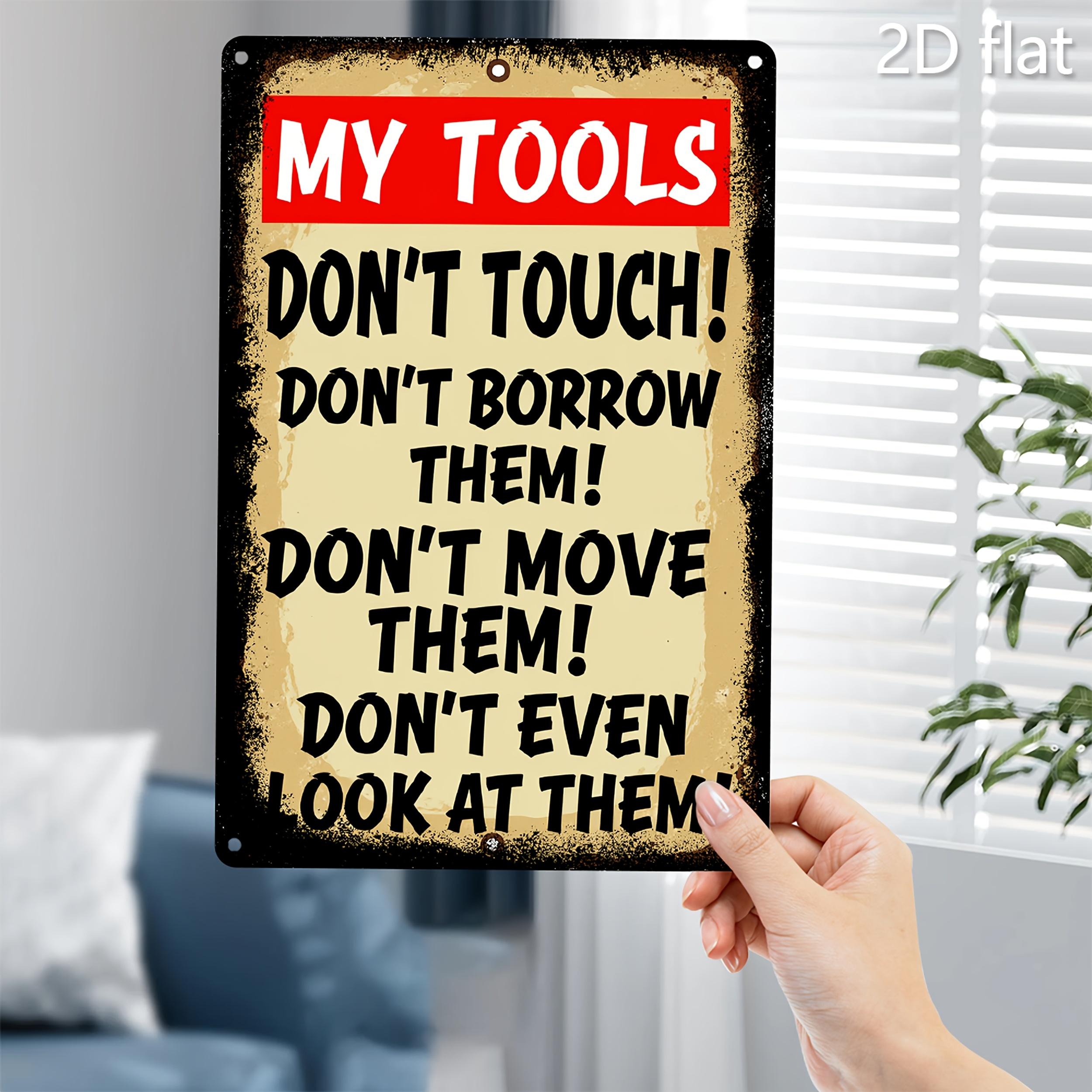 Vintage Warning Sign Metal Wall Art Retro Decor 8x12 Inch Rustic Plaque for Home Bar Cafe Man Cave Garage Indoor Outdoor Hanging Decoration Unique Gift Idea