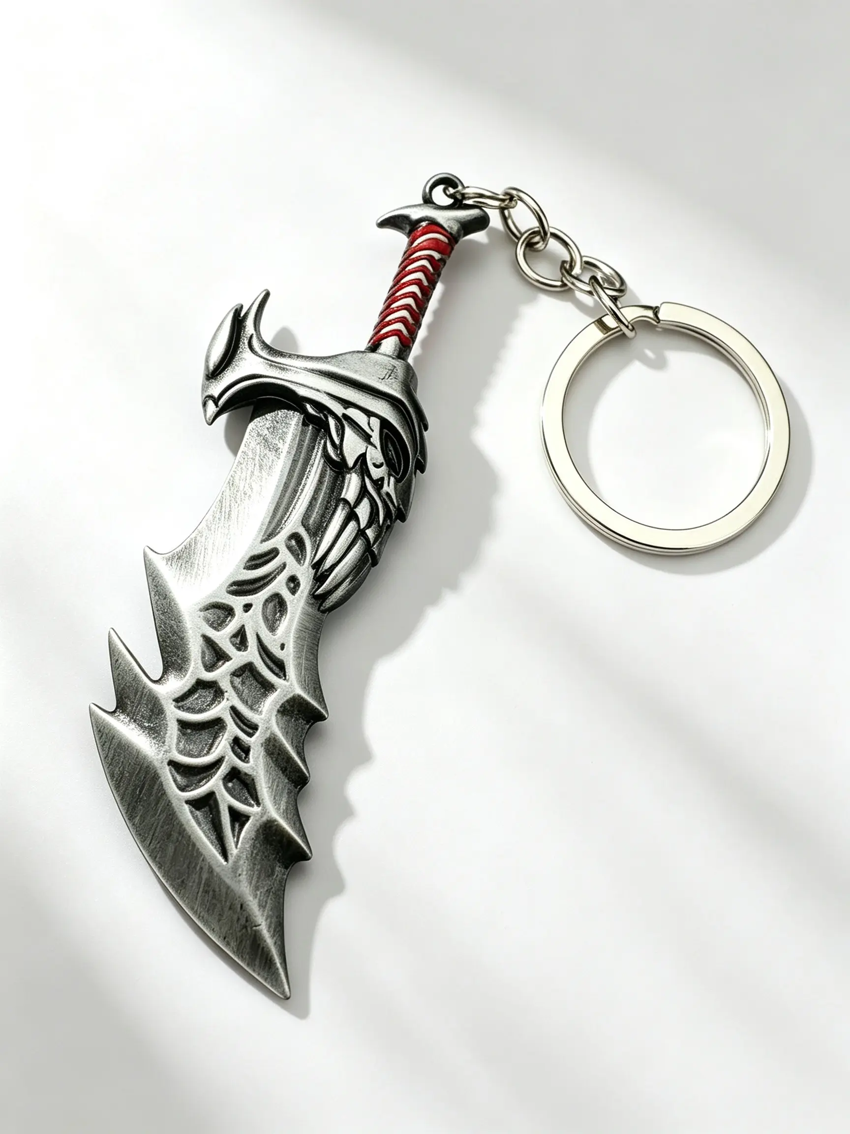 Vintage Zinc Alloy Chaos Blade Keychain, God of War Weapon Model Keyring, Gaming Accessories Backpack Charm, Collectible Gift for Men