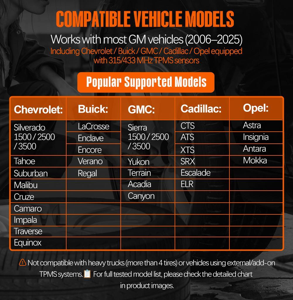 [For  GM]VXDAS EL-50448 TPMS Reset Tool Professional Tire Sensor Relearn & Activation Tool for Chevy, Buick, GMC & Cadillac Series 2006-2026
