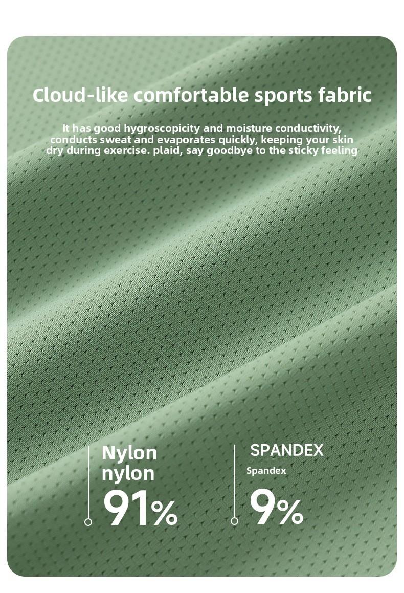 Smooth Nylon Wear-Resistant Ice Silk Quick-Dry T-Shirt for Men, Fitness Running Sports Short Sleeve