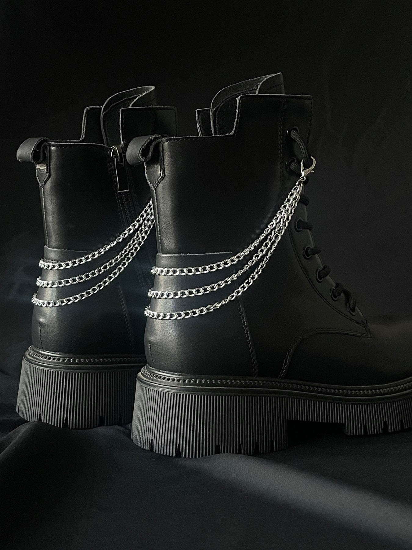 Punk Style Chain Shoes Charms, 2024 New Style Fashionable Novelty Shoes Decorations for Boots, Stylish Shoes Accessories for Women & Men, Shoe Embellishment Set