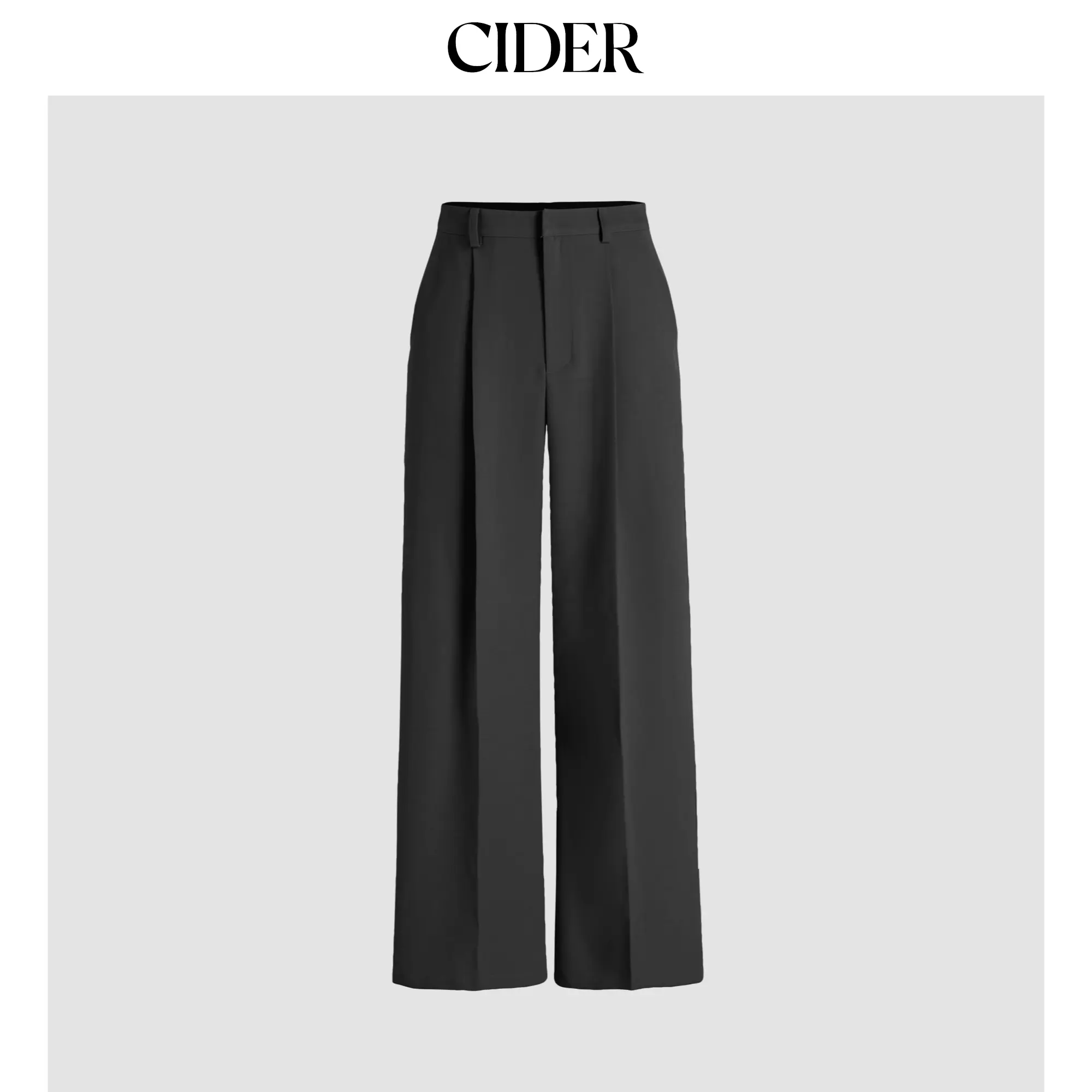 Cider [size XXS-XXL] Mid Rise Solid Pocket Straight Leg Trousers