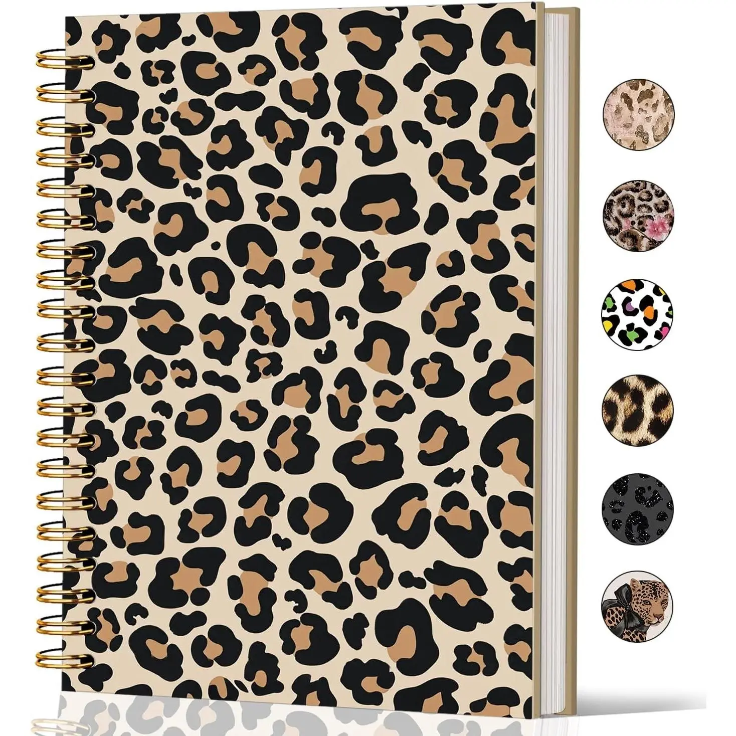 Leopard Print Gifts for Women Cheetah Print Gifts Notebook Journal | Vintage Cheetah Planner Spiral Notebook, Cheetahs Prints Stuff, Leopard Prints Office and School Supplies 5.5x8.4