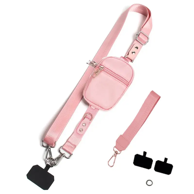 Crossbody Phone Lanyard Bag Set - Adjustable Length, Unisex Universal Fit for Plus Size Men Women, Card Holder, Hook for Commute Travel Sport，Perfect Gift for Dad and Mom