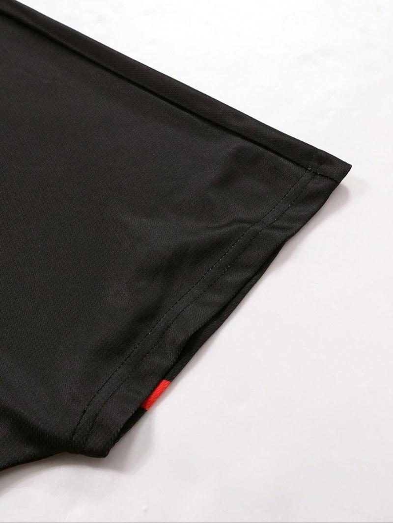 Men's Race Car & Letter Print Round Neck Crop Tee, Loose Casual Fashion Short Sleeve T-shirt for Daily Wear, Men's Top for All Seasons, Tropical