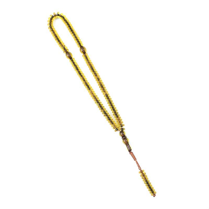 Dyed Core Knotted Prayer Beads for Muslims, 99 Beads Rosary from Saudi Arabia, Middle Eastern Prayer Beads