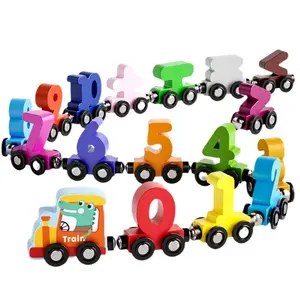 Magnetic Number Train – Wooden Early Learning Toy for Toddlers 1-3 Years – Fine Motor & Hand-Eye Coordination Development, Number Recognition & Counting – Educational Montessori Play
