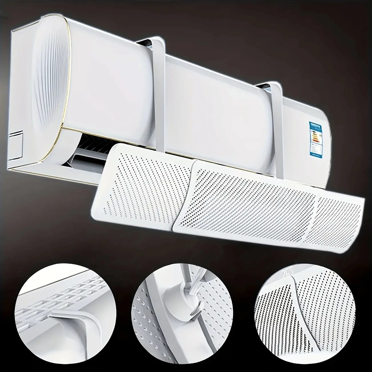 This Portable Air Conditioner Deflector Is Easily Adjustable And Helps Maintain a Cool And Comfortable Environment in Your Home with Its Universal Wall Mount Wind Screen Cover! Aircon Deflector