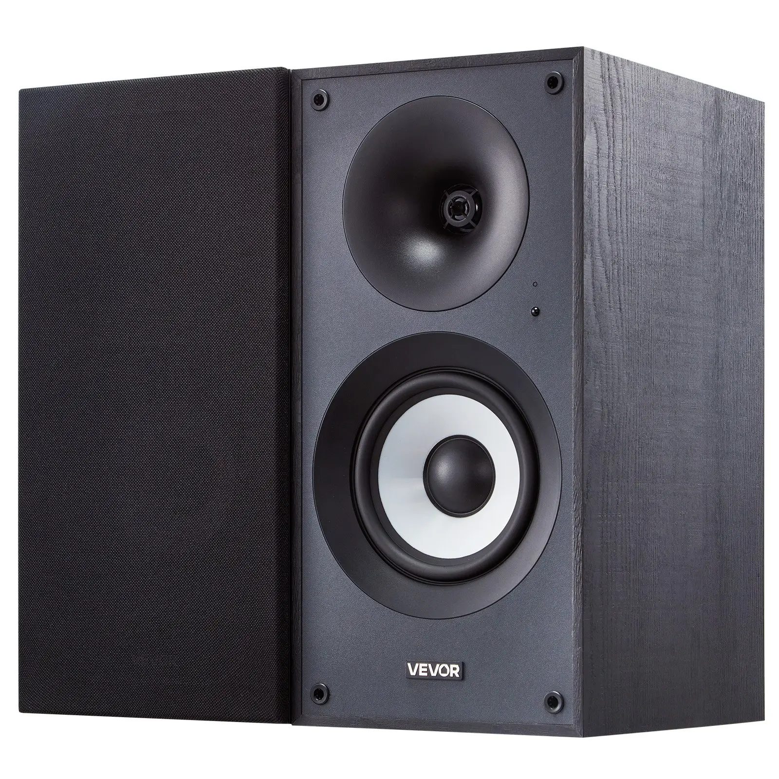 【DealsForYouDays】VEVOR Powered Bookshelf Speakers, 25W x 2, Active Studio Monitor Speaker with 5.5 Inch Woofer, Bluetooth/RCA/Coaxial/Optical/USB/Subwoofer Connection, Wooden Enclosure, for Record Player Turntable PC
