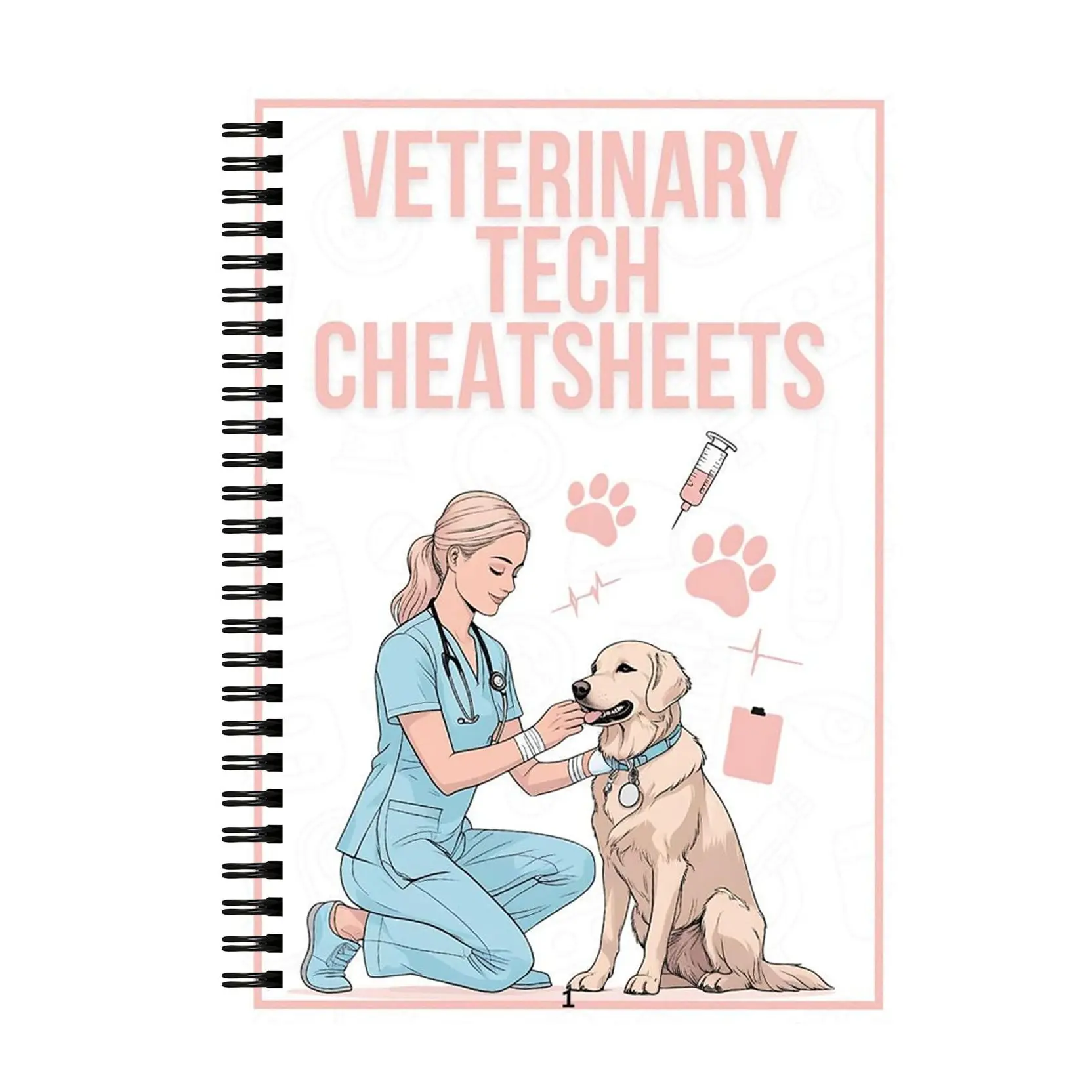 Vet Tech Cheat Sheet Notebook, Reference Guide for Veterinary Technicians, Learning Aids, Help Sheets, Exam Prep Material