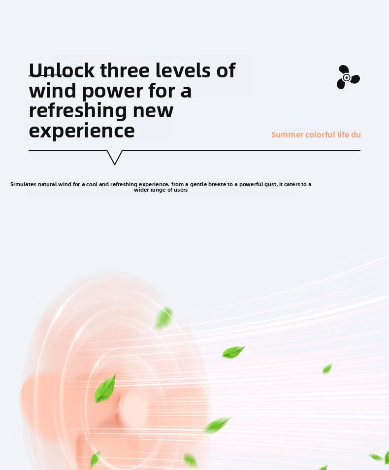 Handheld portable mini fan, retractable USB rechargeable fan, silent for office desktop use