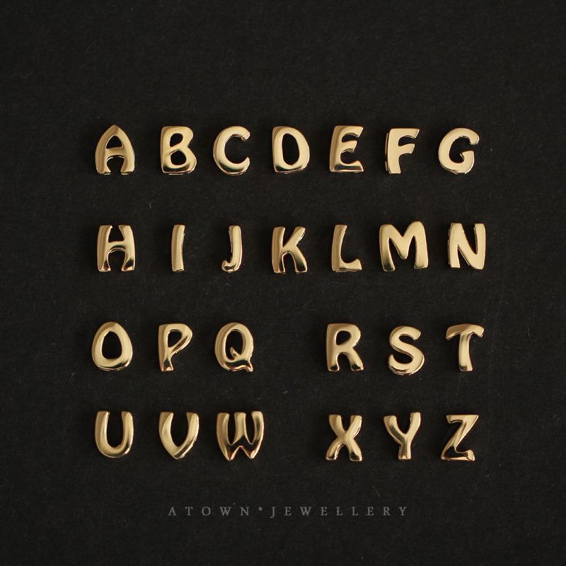 Sterling Silver 925 Personalized Name Necklace Custom Initial Letter Pendant Dainty 14K Gold Plated Cute Mini Jewelry Gift For Her Him Couple Anniversary Birthday Present