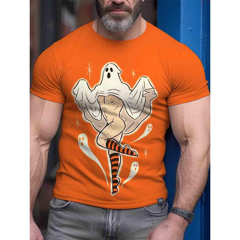 15-Color Crew Neck Printed T-Shirt - Western-Style Cross-Border Summer Bestseller - Pure Cotton, Casual, Versatile, and Stylish Short-Sleeve Men's Top