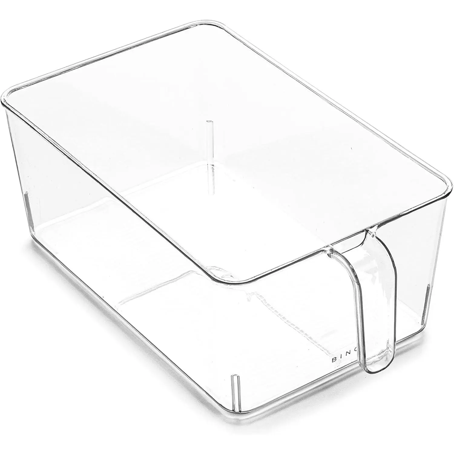 Clear Storage Organizer | THE HOLDER COLLECTION | Clear Containers for Organizing with Built-in Handles | Pantry Organization and Storage | Fridge Organizer | Smart Storage Bin Cabinet | Large