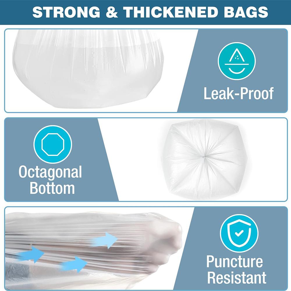 Box Of 13 Gallon Expandable Heavy-Duty Plastic Multipurpose Disposable Garbage Bags-Super Strong, Leak-Resistant Trash  bag, And Odor-Proof  For Bedroom, Kitchen, Living Room, Outdoor, And Toilet Use - Convenient And Sanitary Waste Solution