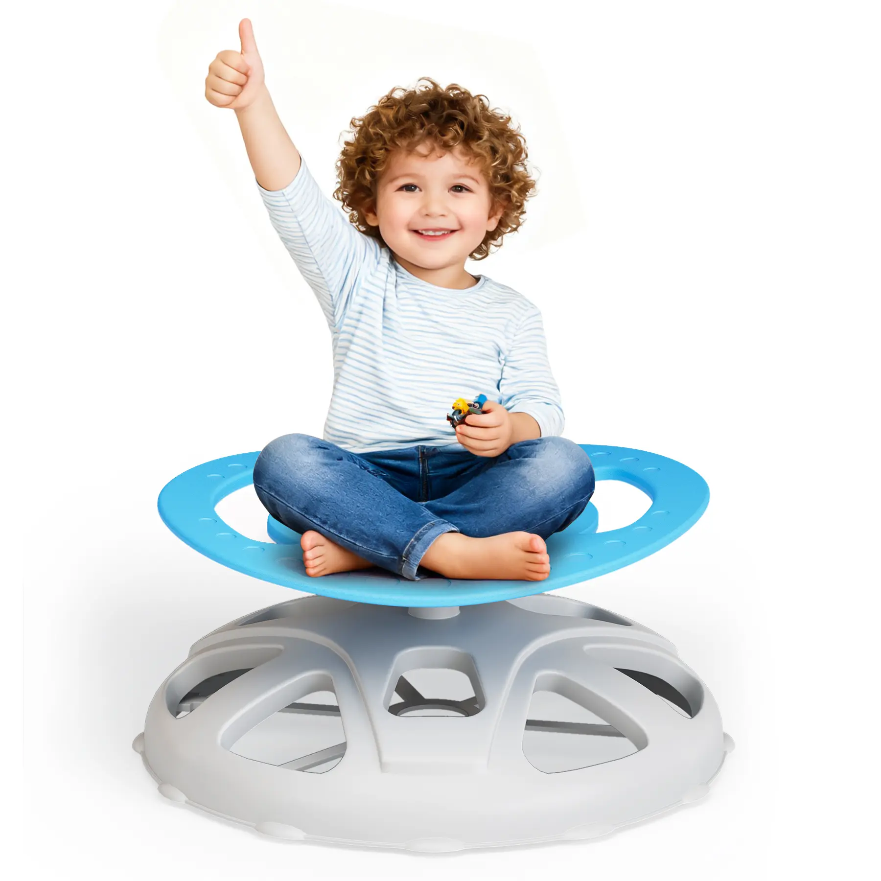360° Swivel Sensory Chair for Kids with Autism & ADHD – Spinning Seat with Safety Handles, Non-Slip Base, Balance and Body Coordination Trainer – 220lbs Capacity