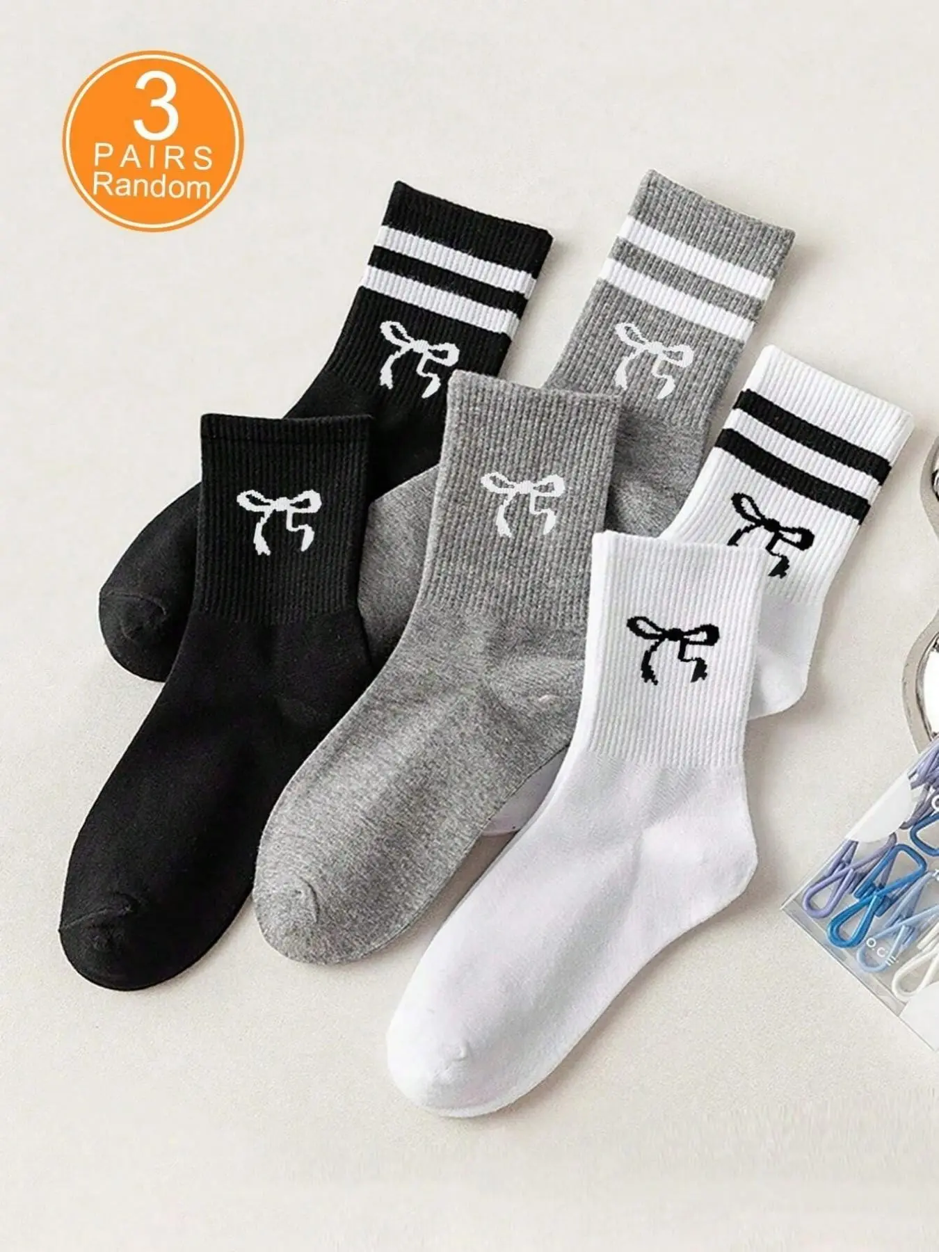 3/6/12 Pairs, Women's Cute Casual Ankle Socks, Soft Breathable Design, Perfect for Daily Wear & Gatherings, Comfortable Fit for All Seasons