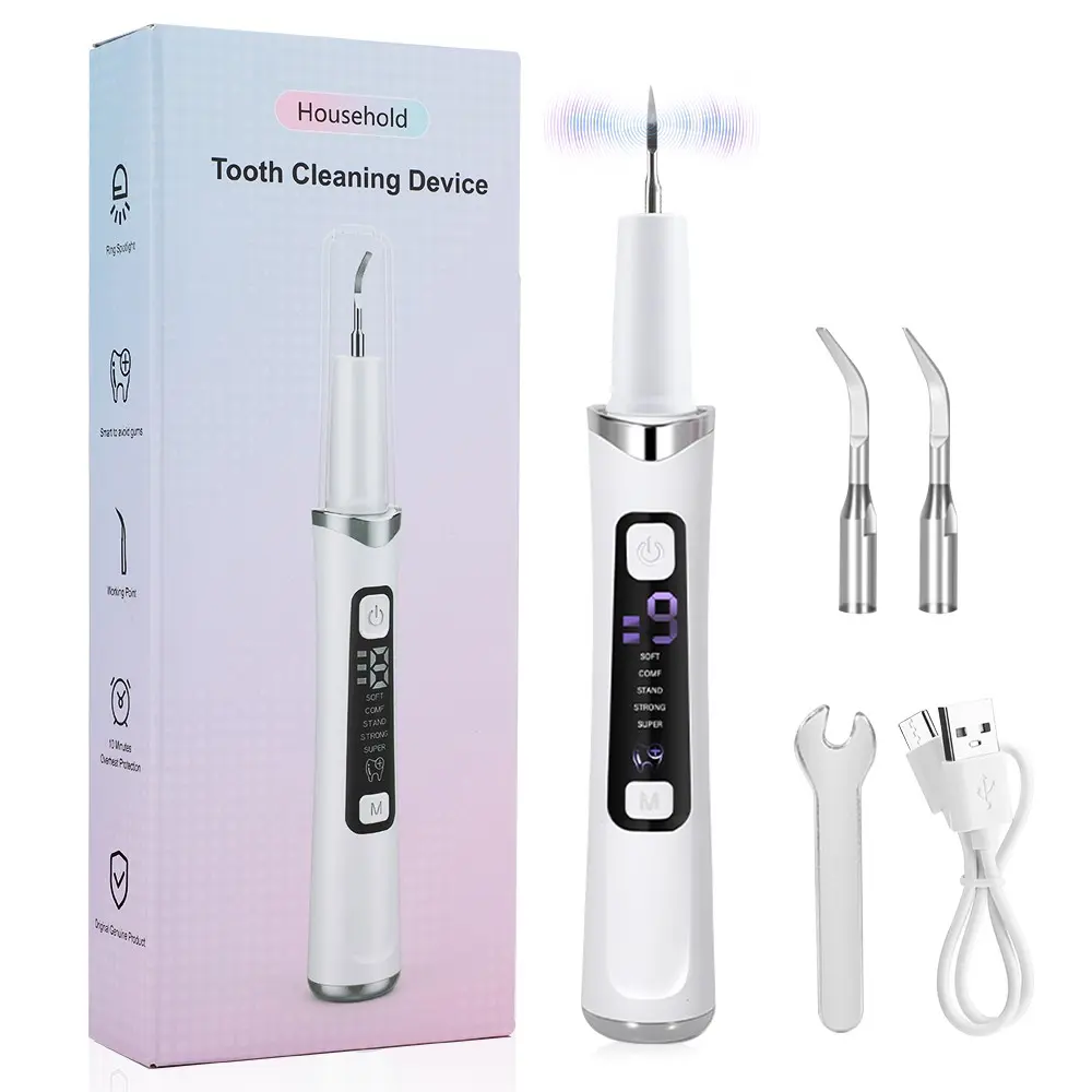 Ultrasonic Toothbrush, Tartar Remover, Home Oral Care Kit, Rechargeable Teeth Cleaning Tool, 5 Adjustable Modes, Dental Hygiene Essentials