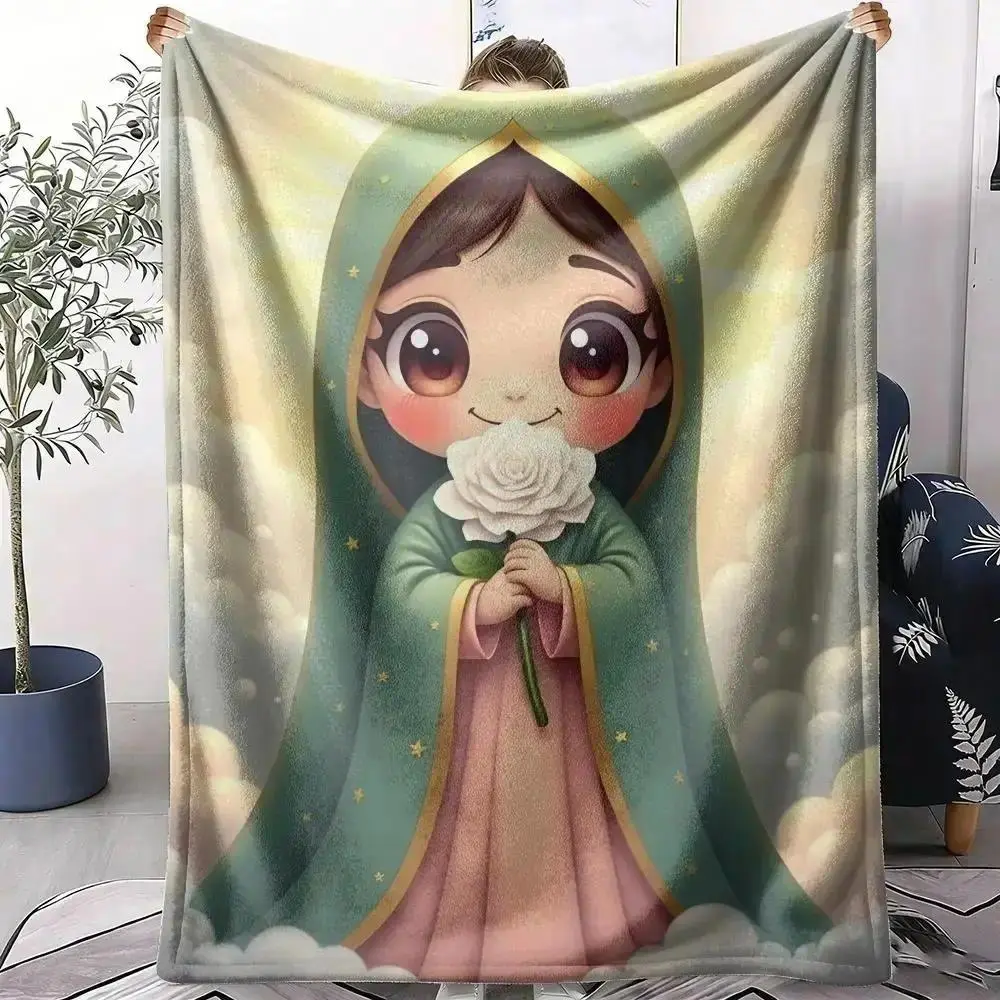 Cooling Blanket Virgin Mary | Cute Fidget Blanket | Home Goods Blankets Gift Ideas