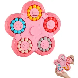 YUDANSI Magic Bean Puzzle Toy, Rotating Magic Bean & Fidget Cube 2-in-1, Rotating Magical Cube Fidgets Gift for Kids Boys Girls Age 3+, 5-7, 8-12, Brain Teaser Fingertip Toys for Teens Adults