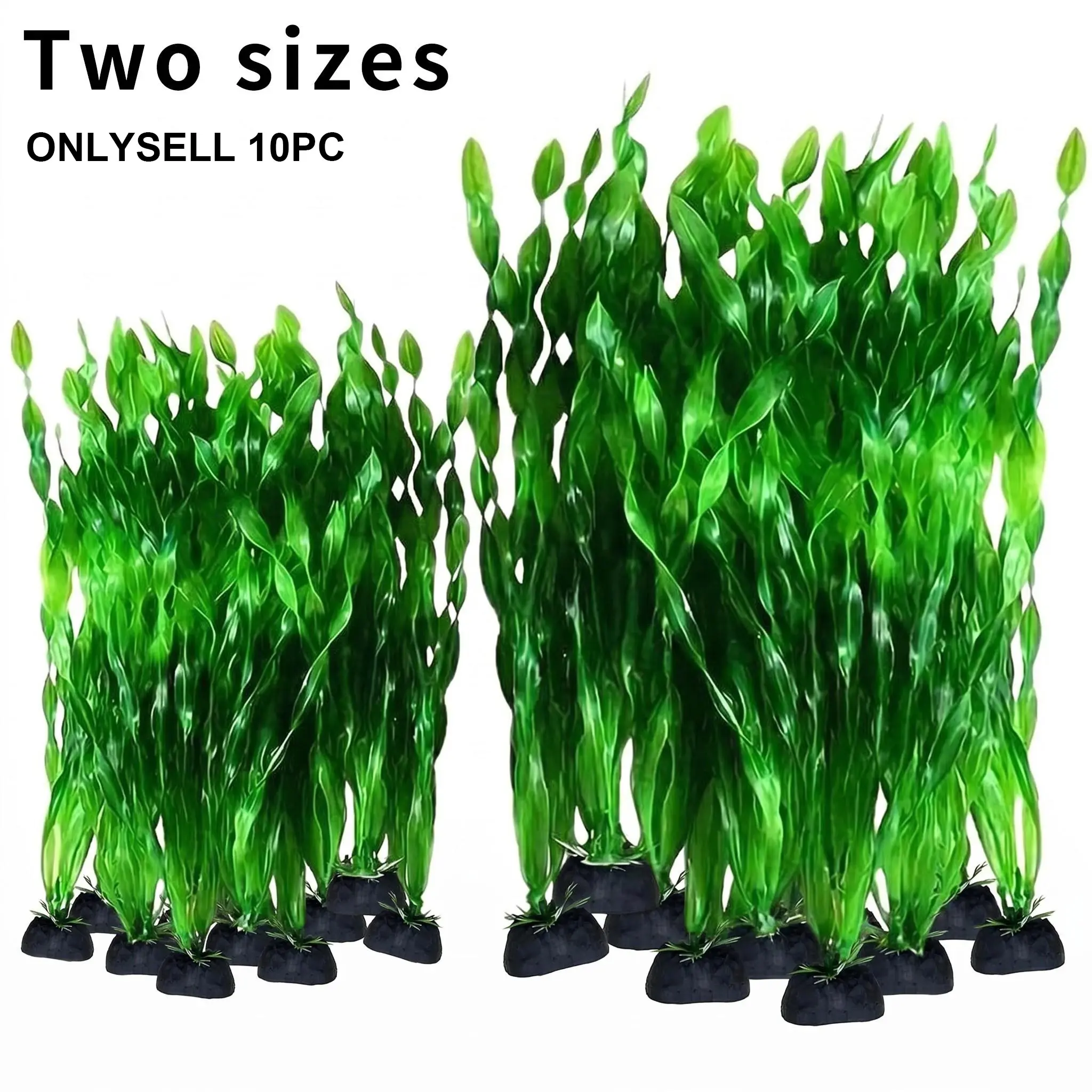 10pcs Artificial Aquatic Plants, Aquarium Supplies, // Seaweed, Aquarium Decor, Fish Tank Plastic Landscape, 11inch/7inch Sizes