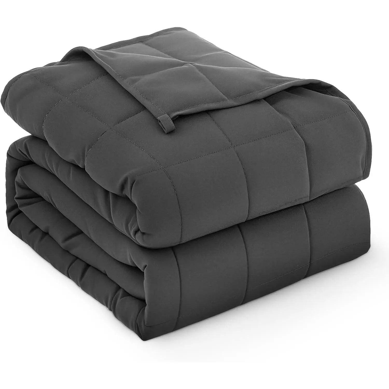 Weighted Blanket for Adults 15lbs, 48"x72",  Size Soft Cooling Weighted Blanket for 125-180lbs, Breathable Heavy Blanket with Glass Beads Warm Thick Blanket for Bed Sofa  , Dark Grey