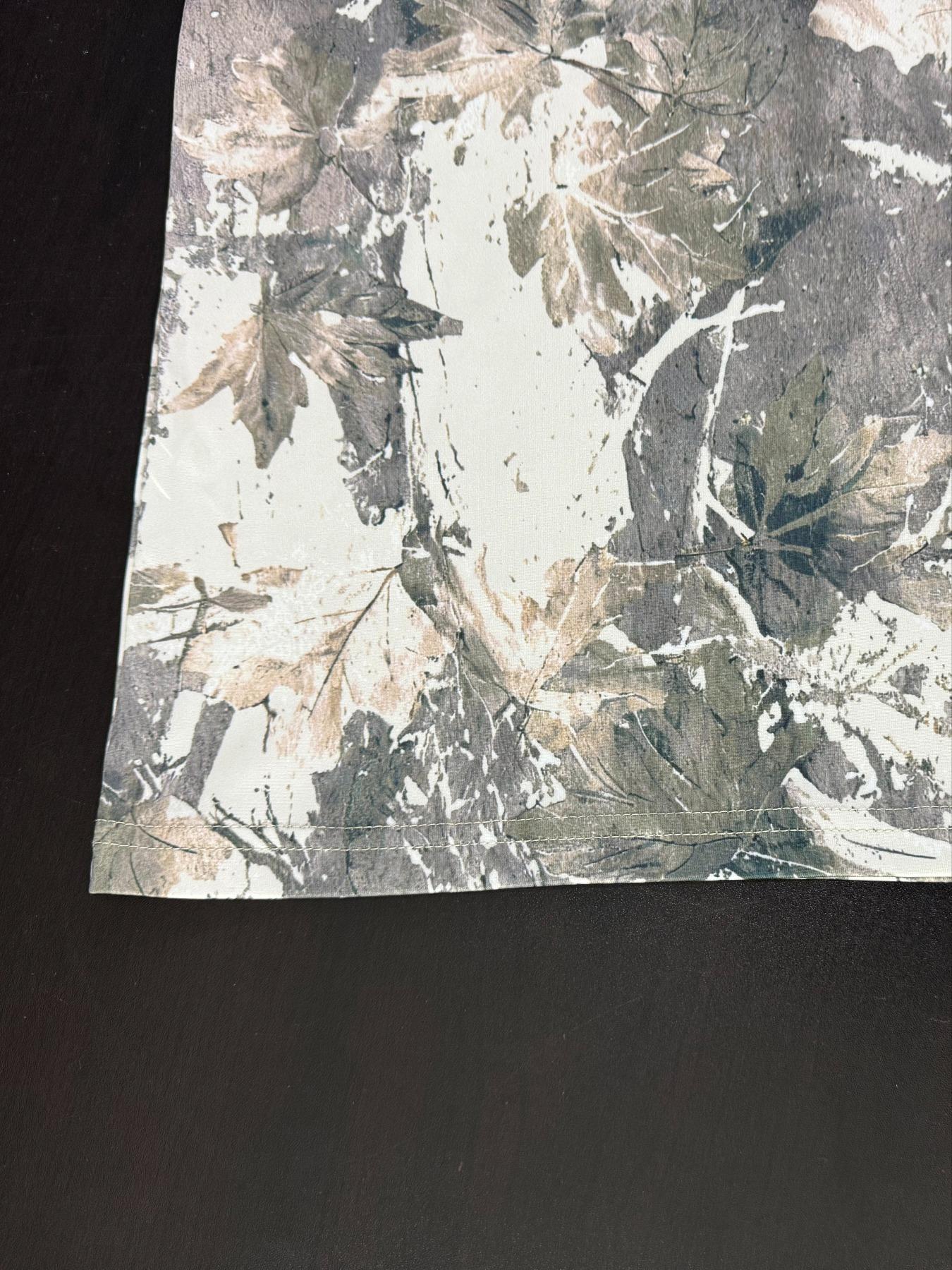 Women's All Over Print Round Neck Tee, Casual Camo Print Short Sleeve Crew Neck Knit T-shirt for Daily Wear, Ladies Clothes for All Seasons, Top