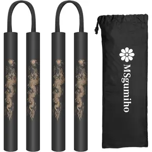 Safe Foam Rubber Training Nunchucks with Cord 2PCS for Kids & Beginners Practice and Training