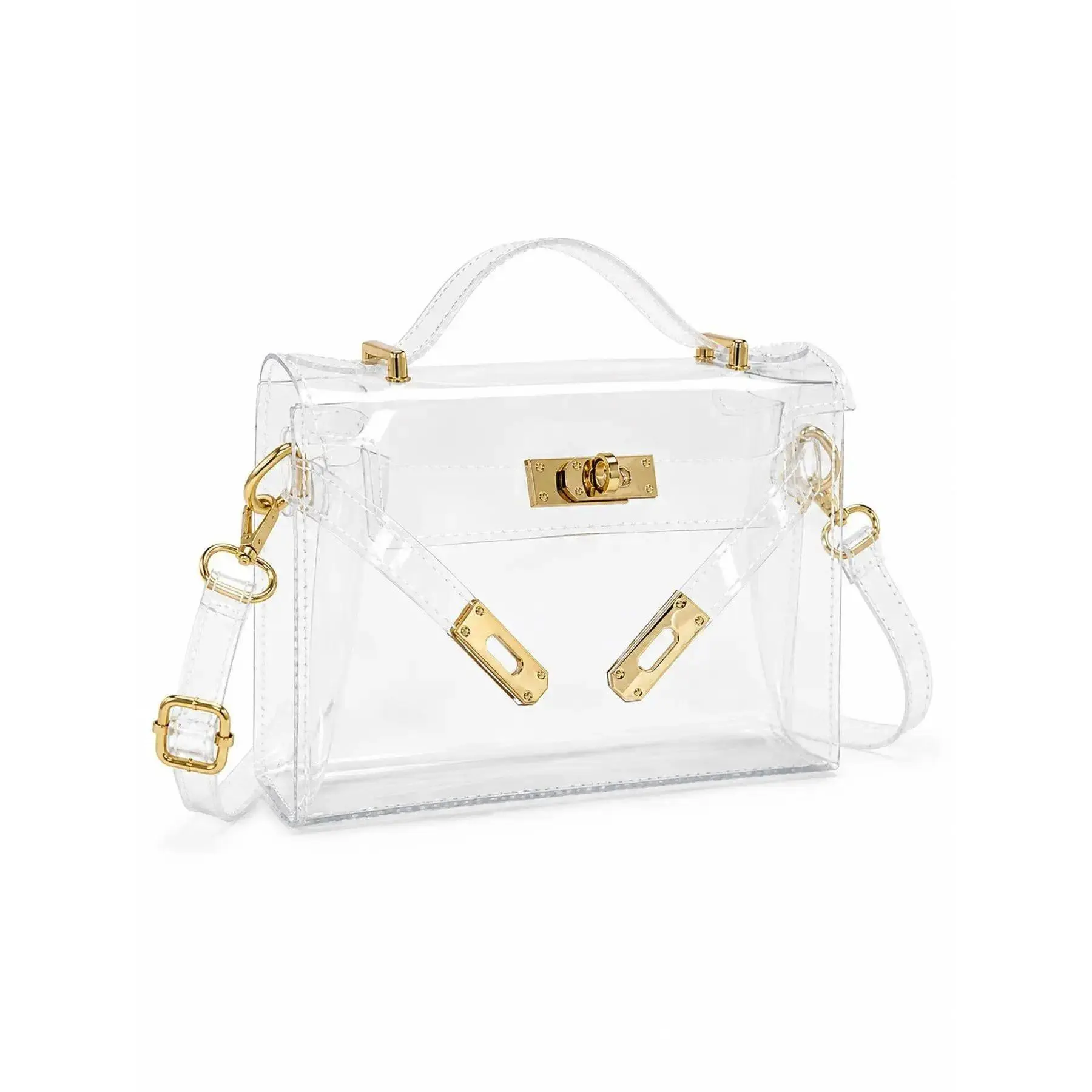 Women's Cute Casual Transparent Jelly Crossbody Bag with Adjustable Strap - Lightweight, High-Capacity Shoulder Handbag for Beach, Travel, Chic Bag, Crossbody Fashion Bag