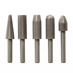 5PCS/10PCS Tungsten Carbide File Drill Bit Set, Efficient Design, Non-Slip Handle, Fast Grinding Speed, Suitable for Wood and Rubber Molding Grooves-YY1