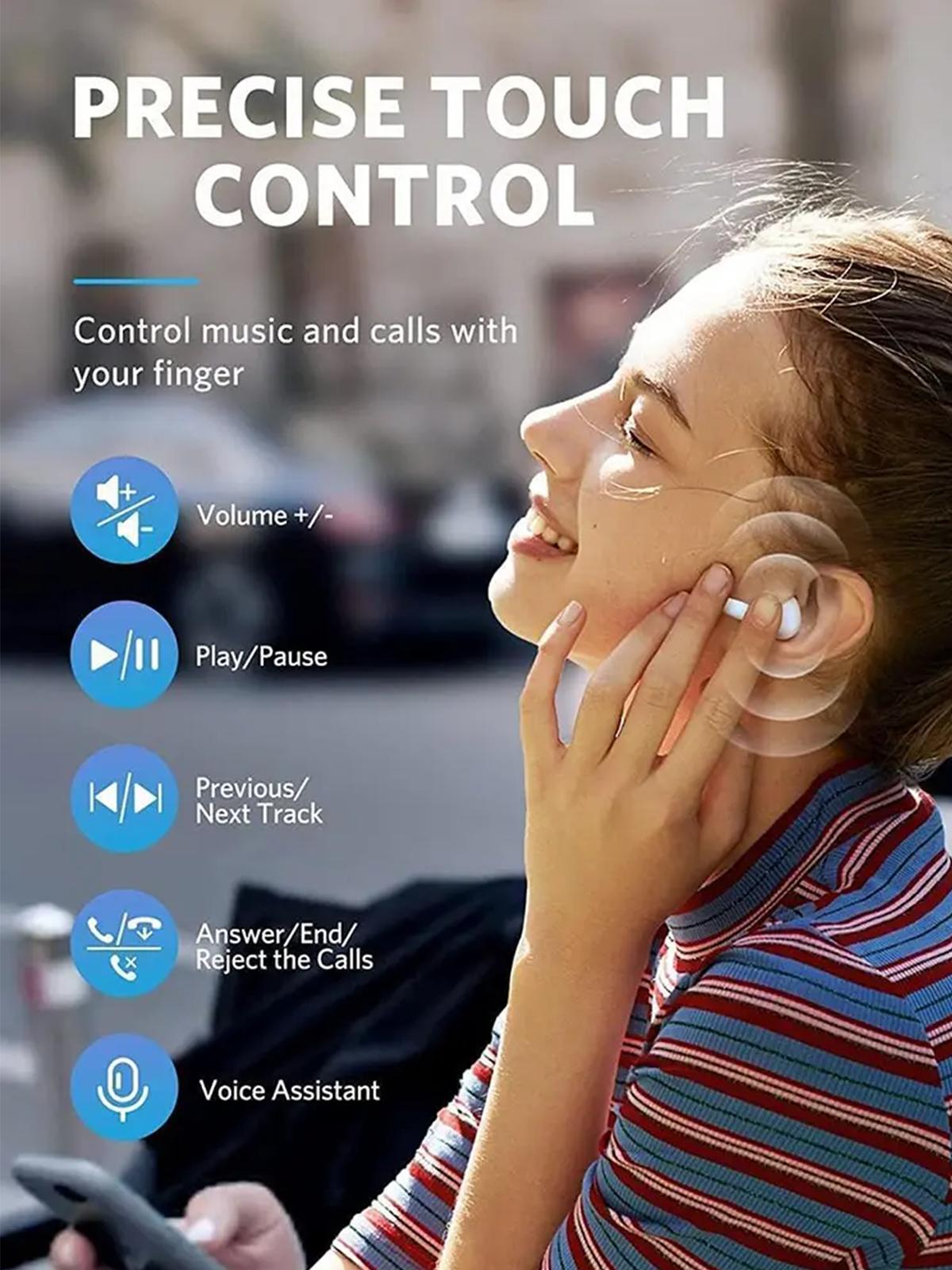 Wireless In-ear Headphones Bluetooth Earbuds with Noise Cancelling 20H Long Playtime for Pad Phones Workout Sports