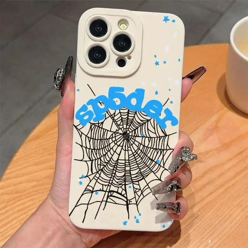 Spider Web Print Smartphone Case - Multi-Model Protection, Anti-Drop, Shockproof, Full-Cover Accessory for iPhone 1/2/3/4/5/6/7 Series, Women's Mobile Phone Accessory