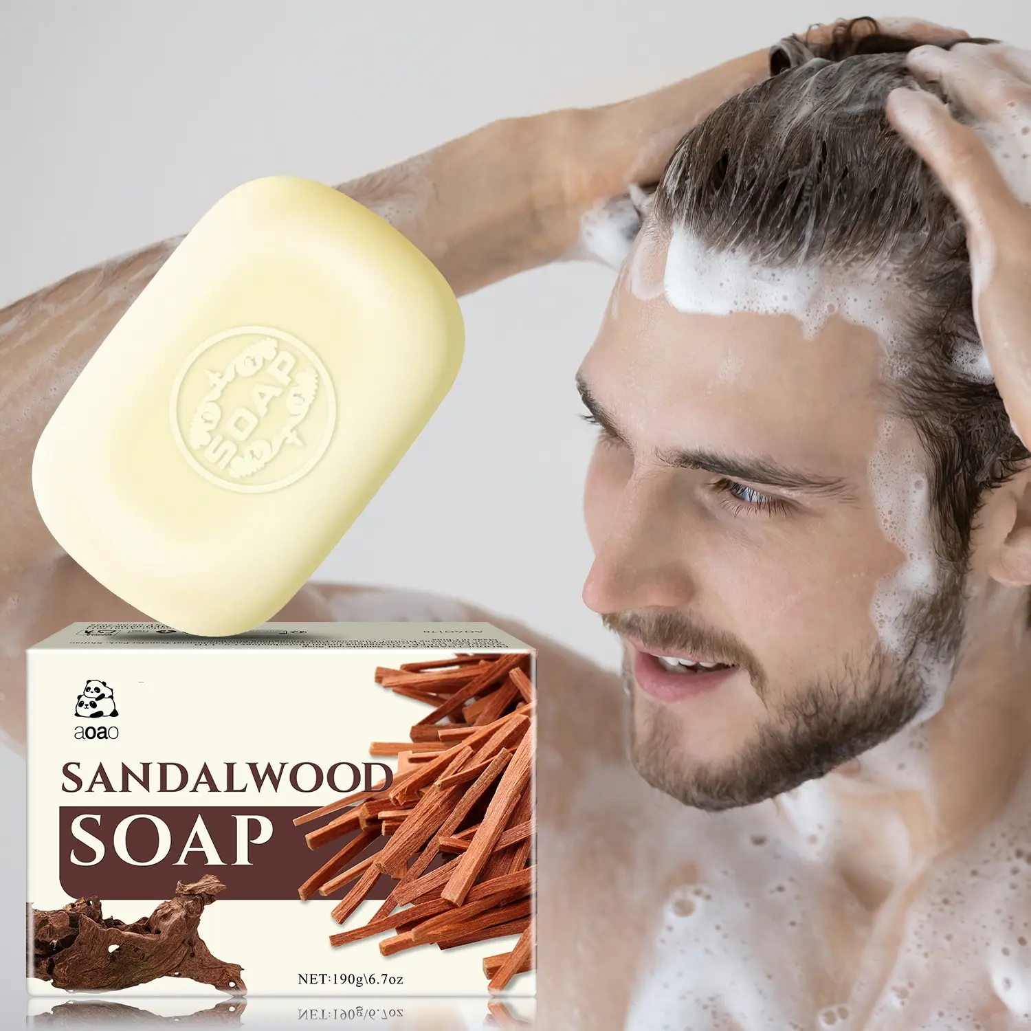 Frankincense Soap 190g Moisturizing Formula, Deep Cleansing for Face, Body, Hands, Long-Lasting Freshness, Unisex, Solid Soap