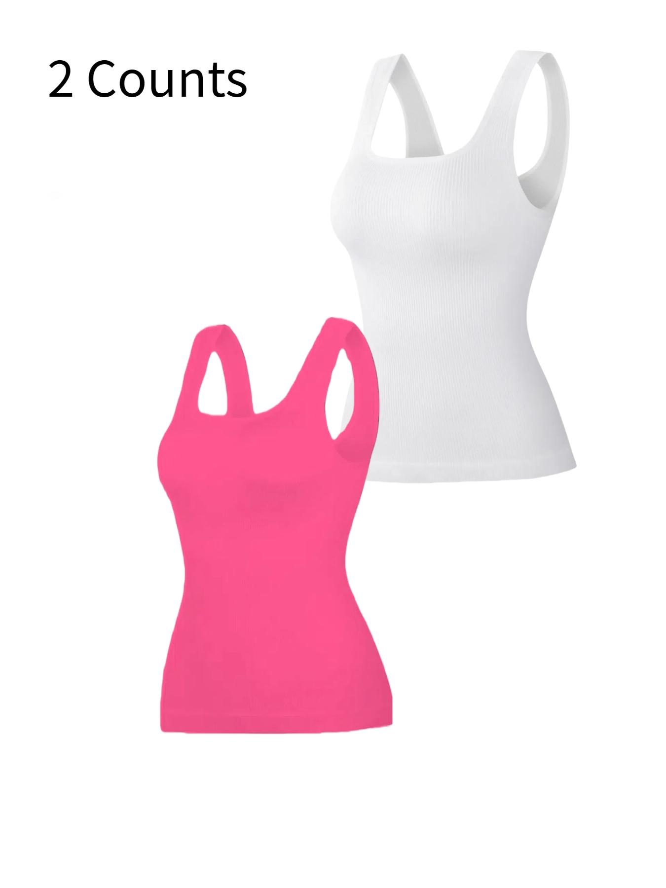 Women’s Tummy-Control Seamless Knitted Square-Neck Compression Tank Tops, Slimming Solid-Color Backless Body Shapewear for Black Friday, All Saints’ Day & Christmas, Underwear