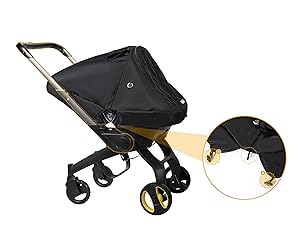 Car Seat Cover Baby - Waterproof Carseat Cover for Doona Car Seat and Stroller, Breathable Winter Infant Carseat Canopy with Zipper Access, Rain and Wind Proof, Winter Baby Essentials, Black