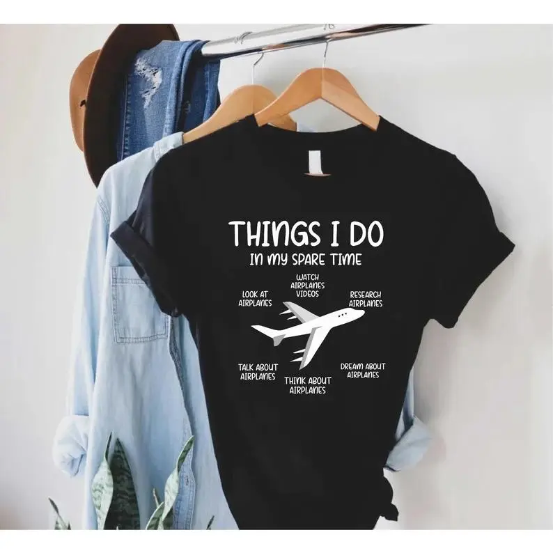 Funny Aviation T-shirt, Airplane Lover, Airplane Gift,Funny Pilot Shirt,Pilot Gift,Aviation Gift,Airplane Shirt,Things I Do In My Spare Time