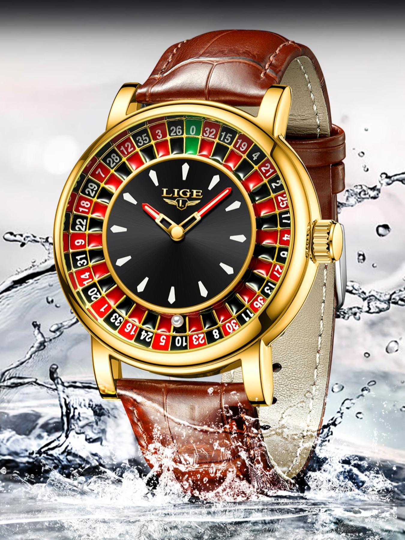 Men's Fashion Casual Round Dial Russian Roulette 12 Zodiac Theme Interactive Analog Quartz Watch, Waterproof Design for Parties and Daily Wear, Quartz Wristwatch, Quartz Analog Watches Men's Fashion Casual Round Dial Russian Roulette 12 Zodiac Theme Interactive Analog Quartz Watch, Waterproof Design for Parties and Daily Wear, Quartz Wristwatch, Quartz Analog Watches